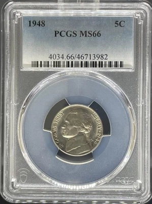 1948 Jefferson Nickel MS66 PCGS (#PA46713982) - Image 1 of 2