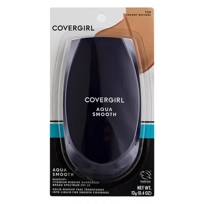 Paquete de 2 bases de maquillaje CoverGirl AquaSmooth, cremosas naturales 720, FPS 20, 0... Foto 1 de 2