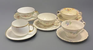 GEMISCHTES SET 5 Vintage PORZELLAN CHINA Teetassen TEETASSEN & UNTERTASSEN SETS - Bild 1 von 14