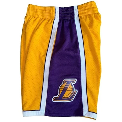 Pantalones Cortos Mitchell & Ness S Oro Amarillo Púrpura Los Angeles Lakers 2009-10 Swingman Foto 1 de 4