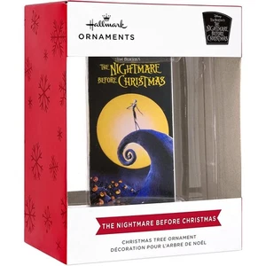 Hallmark Nightmare Before Christmas Video VHS Cassette Tape Tree Ornament NEW - Picture 1 of 5