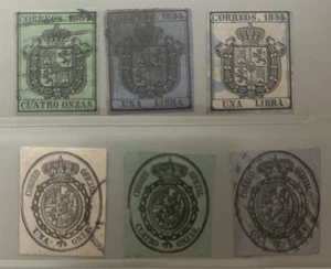 Spain 1854-1855 Official issues MH & Used - Picture 1 of 1