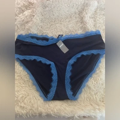 Aerie Navy and Blue Lace PantiesSIZE XL - Image 1 of 4