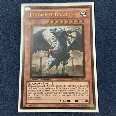 YuGiOh Judgment Dragon GLD3-EN016 Gold Rare Limited Edition - Image 1 of 3