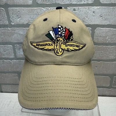 Gorra IMS Indianapolis Motor Speedway Beige Ajuste Relajado Gorra Ajustable Indy 500 Foto 1 de 4