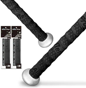 Baseballschläger Griffband 2er Pack 1,1 mm vorgeschnittene Anti-Rutsch-Folie Ersatz schwarz - Bild 1 von 2