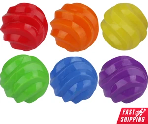 MultiPet Dog Ball Toy Pet Fetch Spiral Round Rubber Puppy 1 Piece Assorted 4"* - Picture 1 of 2
