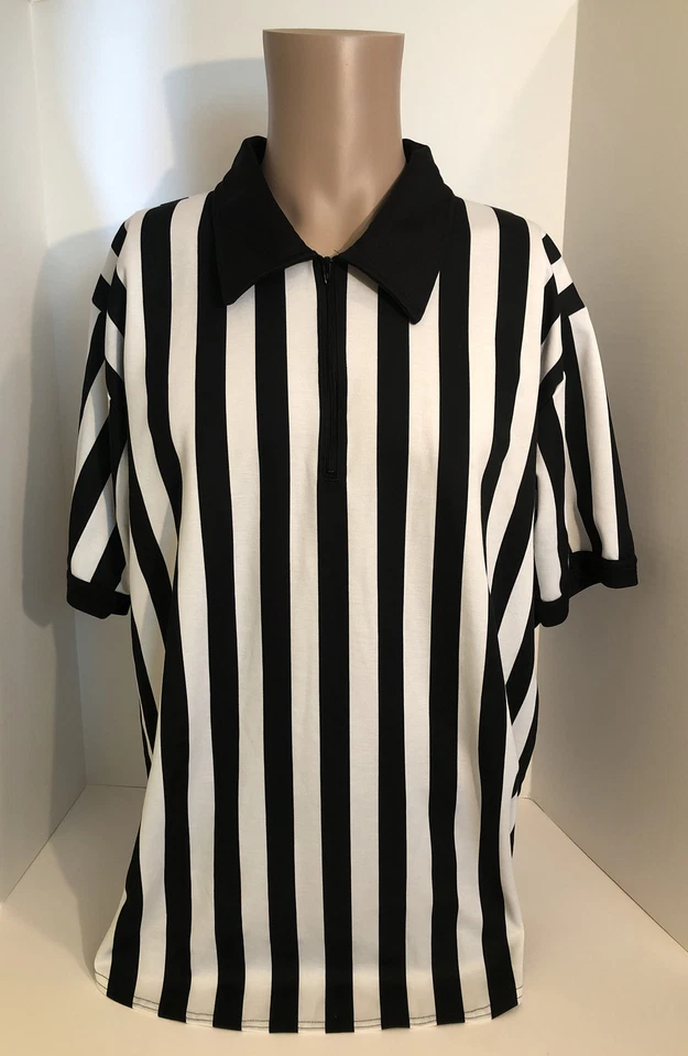 Ropa deportiva de trabajo en equipo para hombre camiseta de árbitro blanca y negra talla XL Foto 1 de 4
