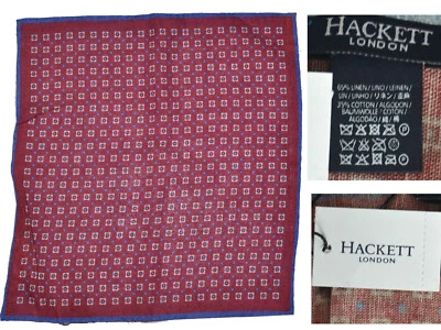 HACKETT Men's Linen Pocket Square HA33 T0P - Imagen 1 de 4