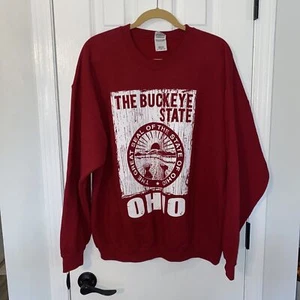Felpa con gilet souvenir Gildan Ohio The Buckeye State taglia XL - Foto 1 di 5