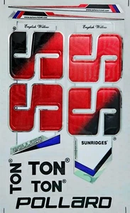 Pegatinas de murciélago de cricket AYN | Cinta de sauce inglés en relieve 3D | Pollard | Rojo - Imagen 1 de 8