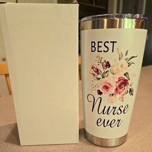 Tazza da viaggio in acciaio inox ""Miglior infermiera di sempre"", nuova regalo - Foto 1 di 3