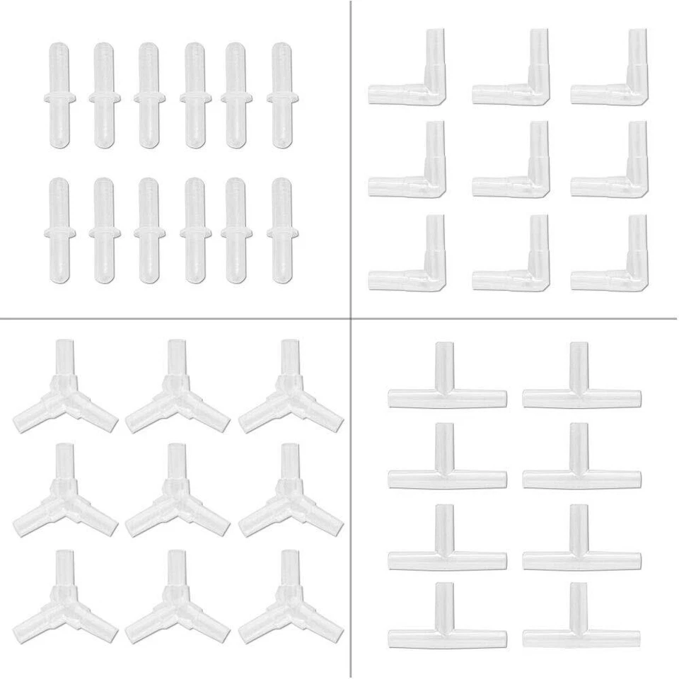 Bornfeel Aquarium Airline Tubing Connectors I T L Y 40pcs Fish Tank Air Clear