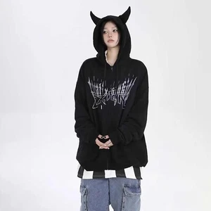 Sweatshirts For Teen Girls Long Sleeve Letter Casual Graphic Hoodies Drawstring - Picture 1 of 9