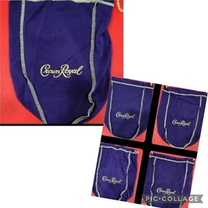 Menge 5 Crown Royal Lila Beutel Goldrand & Kordelzug 9"/750ml - Bild 1 von 4