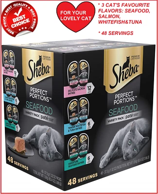 Sheba Perfect Portions Pate Wet Cat Food Variety Pack (24) 2.6 oz.- 48 servings