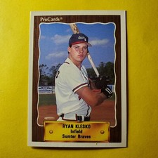 RYAN KLESKO - RC ROOKIE #2441 ATLANTA SUMTER BRAVES - 1990 PROCARDS MLB