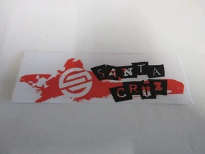 Santa Cruz - Branded Skateboard Sticker - Skateboarding - Red and Black - 1990s - Imagen 1 de 6