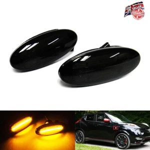 2x For Nissan Black Side Indicator Amber LED Repeater Light Juke Leaf Micra Note - Picture 1 of 8