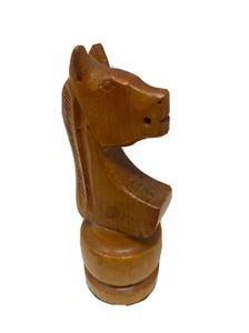 Vintage Wooden Chess Piece Mid Century Modern (Giant) Replace Knight White - Picture 1 of 10