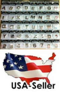 Self Adhesive Stickers For Auto 3D Emblem Badge Letters Numbers & Chrome Symbols - Picture 1 of 62
