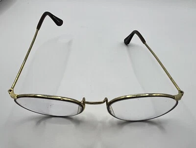 VINTAGE RETRO LIBERTY CAT Round GLASSES Frames | Gold Rimmed - Image 1 of 4