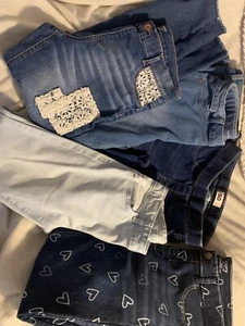 MIXED LOT OF GIRLS SIZE 14-18 SKINNY JEANS/JEGGINGS-EXC COND-CUTE-5 PRS-STRETCHY - Picture 1 of 5