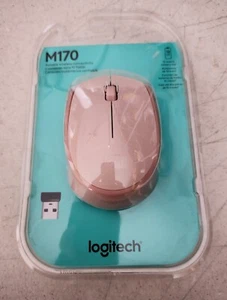 Logitech M170 Wireless Mouse - PC, Mac, Laptop, Ambidextrous, Compact, Rose Pink - Picture 1 of 5