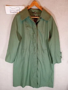 Womens Coat/Jacket/Mac Green 16-18 Lined Mid Length Vintage 60s/70s Original - Picture 1 of 13