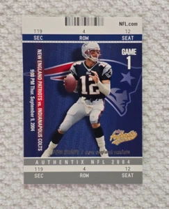 2004 Fleer Authentix #1 "Tom Brady" New England Patriots NM - Picture 1 of 4