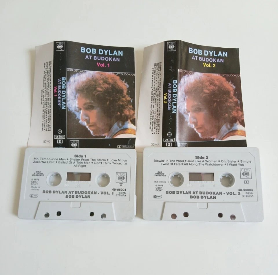 BOB DYLAN LIVE AT BUDOKAN VOL 1 & 2 CASSETTE TAPE CBS UK 1978 Foto 1 de 1