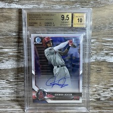 2018 Bowman Chrome Draft Jeremiah Jackson Autograph BGS 9.5 w/ 10 Auto - Angels!