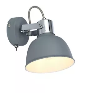 Wall Light Fixtures, Wall Sconces Toggle Switch Grey Bedside Adjustable E14 Fitt - Picture 1 of 3