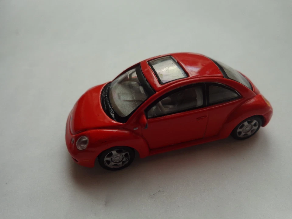 1/72 Cararama Classico - 2002 VW Nuovo Beetle Turbo Rosso Pressofuso Auto - Immagine 1 di 1