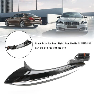 Black Exterior Rear Right Door Handle 51217231932 For BMW F10 F01 F02 F11 F06 Foto 1 de 4
