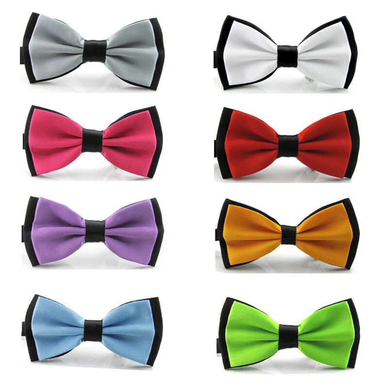 Men Satin Black Pre-tied Bowtie Adjustable Wedding Party Formal Business Bow Tie - Image 1 of 1