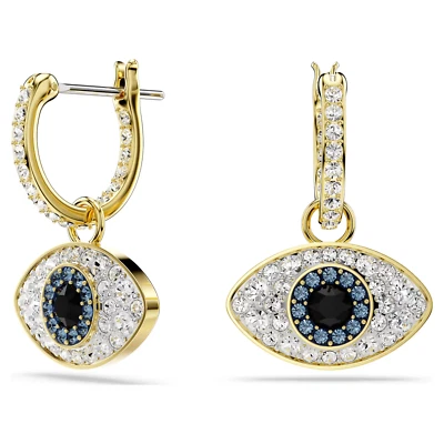 Pendientes colgantes Swarovski Symbolica Mal de ojo, azul, chapado en tono dorado 5692163 Foto 1 de 4