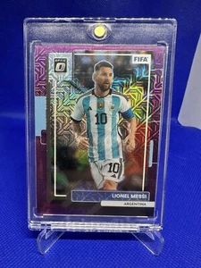 2022-23 Panini Donruss LIONEL MESSI Purple Mojo /25 SSP World Cup Winner #10 🔥 - Picture 1 of 2