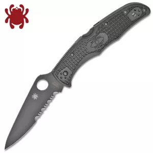 Spyderco Endura 4 Black Combo Edge VG-10 Black FRN Handle C10PSBBK - Picture 1 of 4