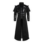 Mens Coat Medieval Steampunk Frock Retro Long Trench Cape Cloak Costume Jackets
