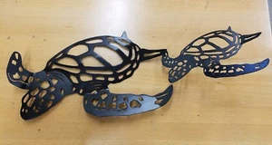 Arte de pared de metal tortugas marinas corte plasma signo idea de regalo  - Imagen 1 de 1