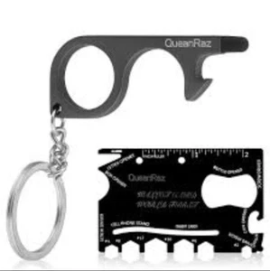  "No Touch" Kaychain mit Multi-Tool Geldbörse Karte QueanRaz 16 in 1 - Bild 1 von 6