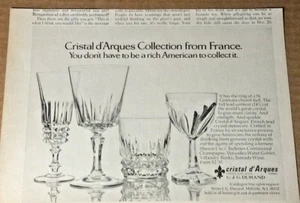 1973 Druckanzeige - Cristal d'Arques Bleikristall Glaswaren Vintage Werbung - Bild 1 von 2