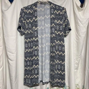 Womens Pomelo size 2X open front short sleeve Aztec print cardigan - Picture 1 of 4