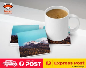 COASTER COFFEE DRINKING MAT|COOL SNOW MOUNTAIN PEAK VIEW - Imagen 1 de 21