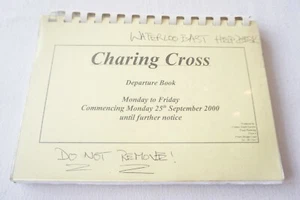 2000 Charing Cross Railway Trip Notice Working Arrivals Departures Timetable - Picture 1 of 7