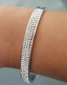 ARMREIF ARMBAND ECHTES SILBER Armband damen edelstahl manguun - Bild 1 von 3