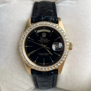 Rolex Day-Date 36 mm Ref: 18038 Automatik Diamanten Gelbgold 1979 Herrenuhr Diam - Bild 1 von 11