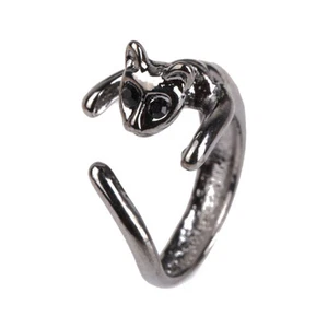 Cat Rings - Silver Color - Adjustable (R37) - Picture 1 of 3