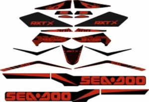 SEADOO RXT X 300 2018 Graphics / Decal / Sticker Kit BLACK & RED - Picture 1 of 3